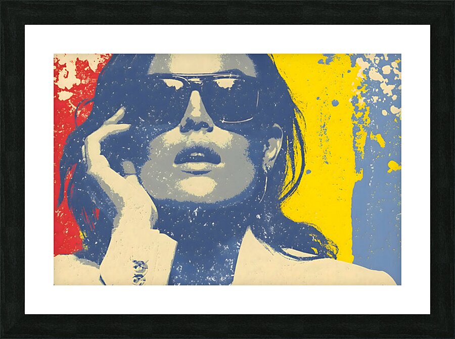 Shades in Primary Hues – Women’s Portrait Art Print Picture Frame print