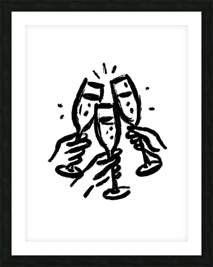 Happy New Year – Festive Celebration Art Print Picture Frame print