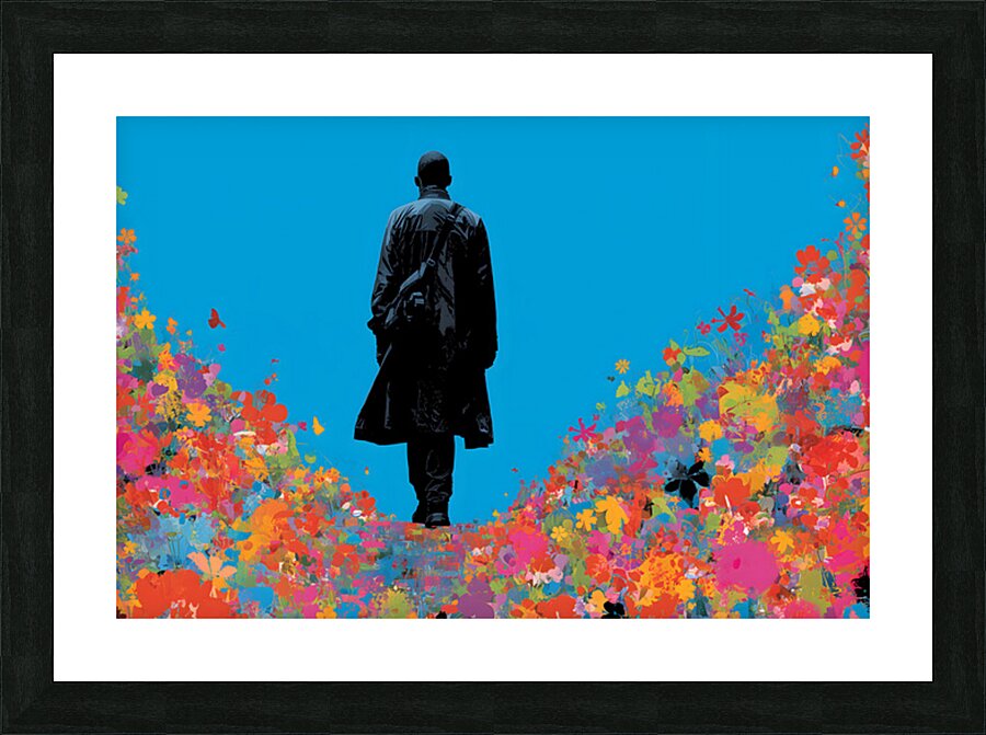The Bloom Walk – Pop Art Silhouette Art Print Picture Frame print