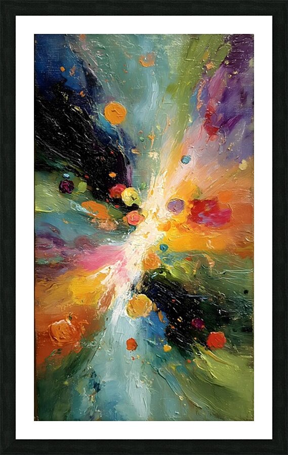 Stellar Bloom – Color Burst Abstract Print Picture Frame print