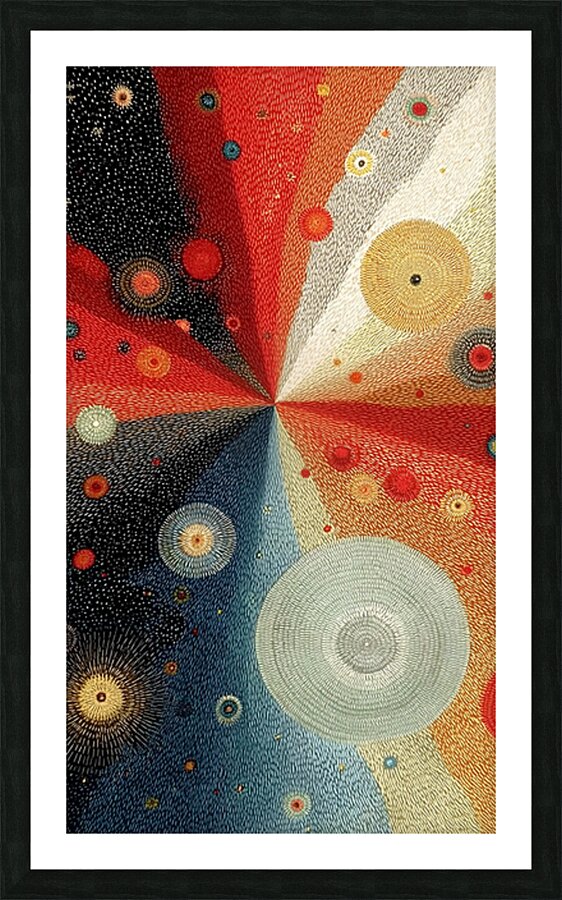 Stardust Vortex – Intricate Pointillist Abstract Picture Frame print