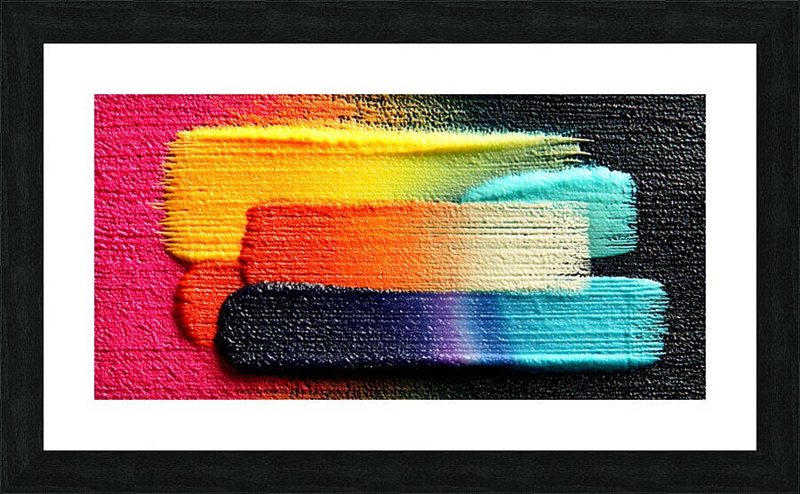 XXL Brushstrokes – Bold Abstract Print Picture Frame print