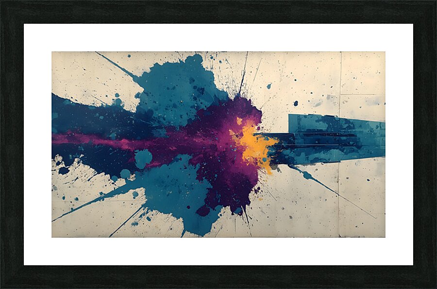 Impact Zone – Urban Splatter Abstract Print Picture Frame print