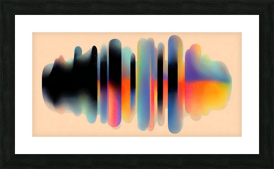Echo Form – Gradient Wave Abstract Print Impression et Cadre photo