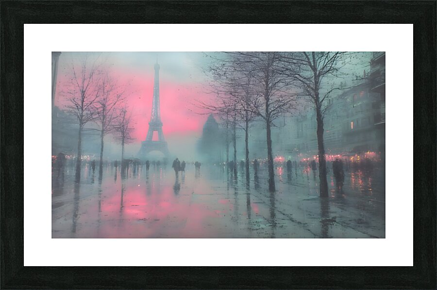 Paris Rain – Impressionist Cityscape Print Picture Frame print