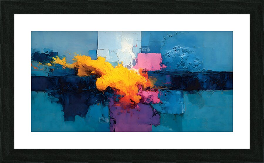 Edge of Light – Geometric Horizon Abstract Print Impression et Cadre photo