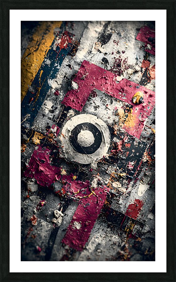 Urban Target – Gritty Texture Abstract Print Picture Frame print