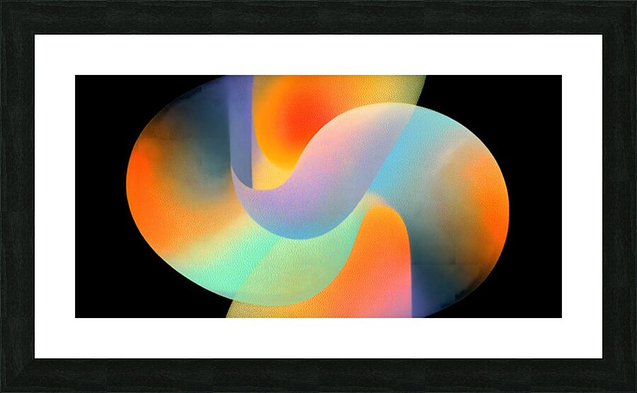 Chromatic Synergy – Gradient Orbital Abstract Print Picture Frame print