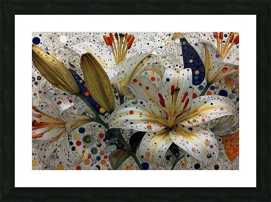 Stargazer Constellation – Lily Pattern Abstract Print Picture Frame print
