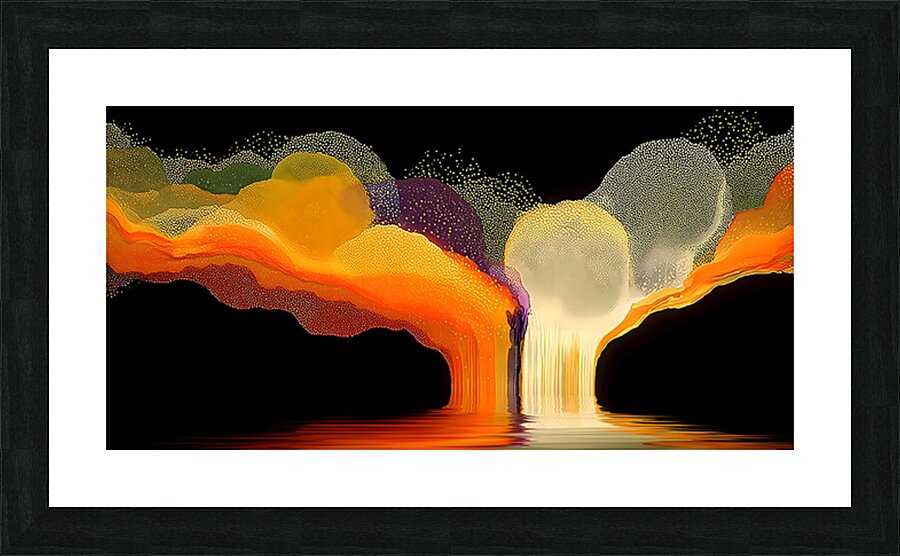 Feeding the Crucible – Molten Horizon Abstract Picture Frame print
