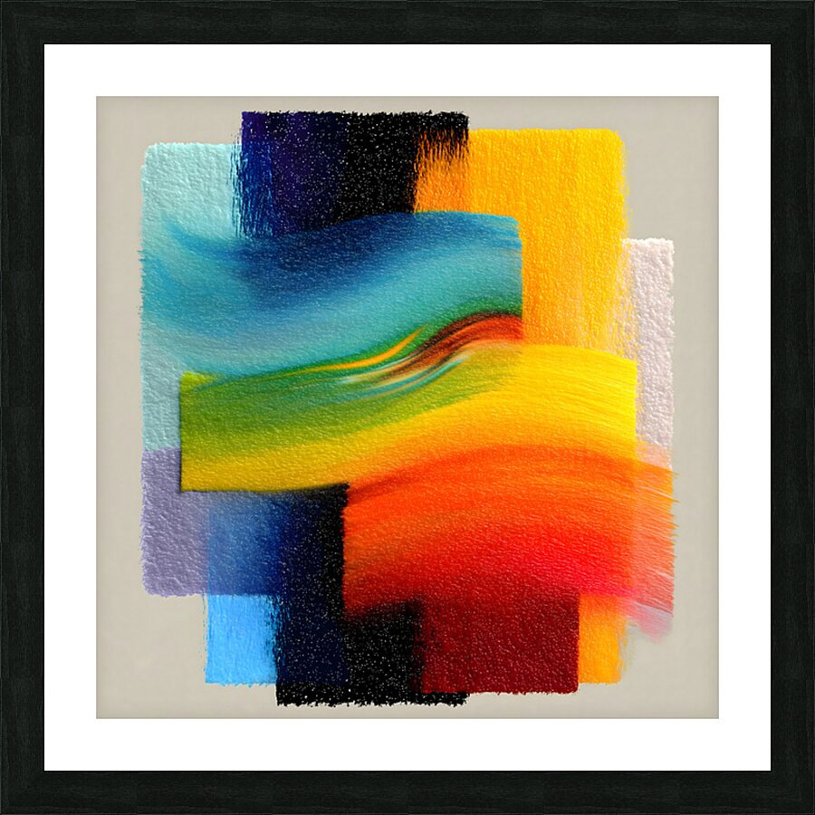 Chromatic Blocks VIII – Patchwork Abstract Print Picture Frame print