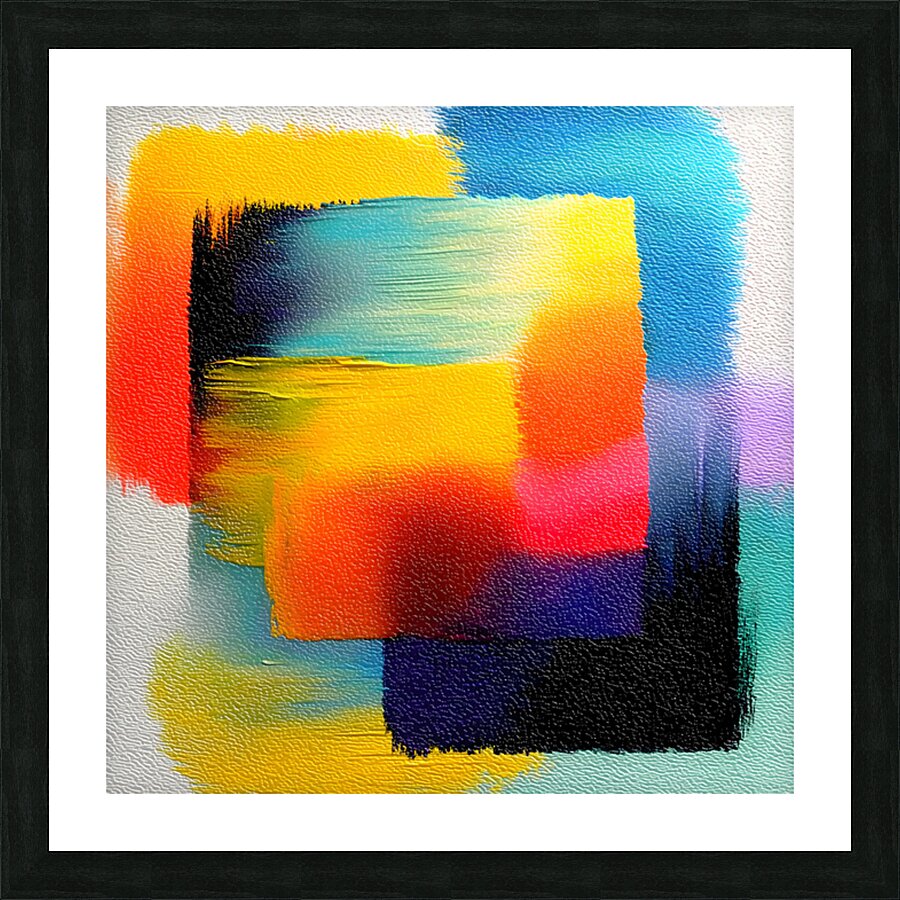 Chromatic Blocks VI – Patchwork Abstract Print Picture Frame print