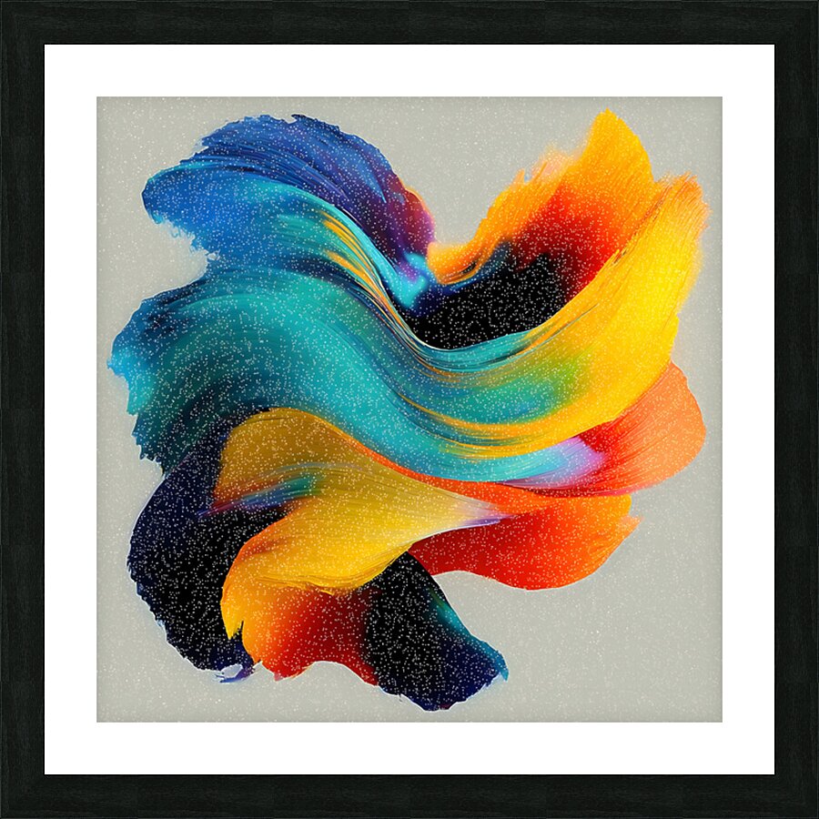 Chromatic Blocks IV  – Patchwork Abstract Print Picture Frame print