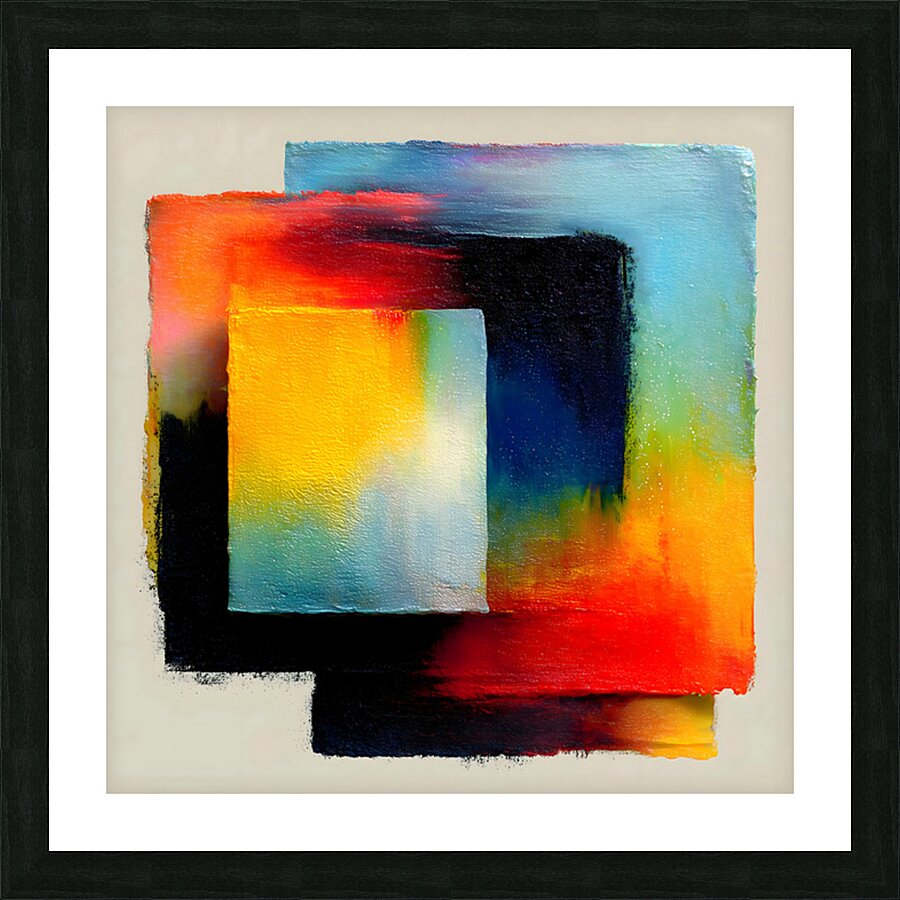 Chromatic Blocks II  – Patchwork Abstract Print Picture Frame print