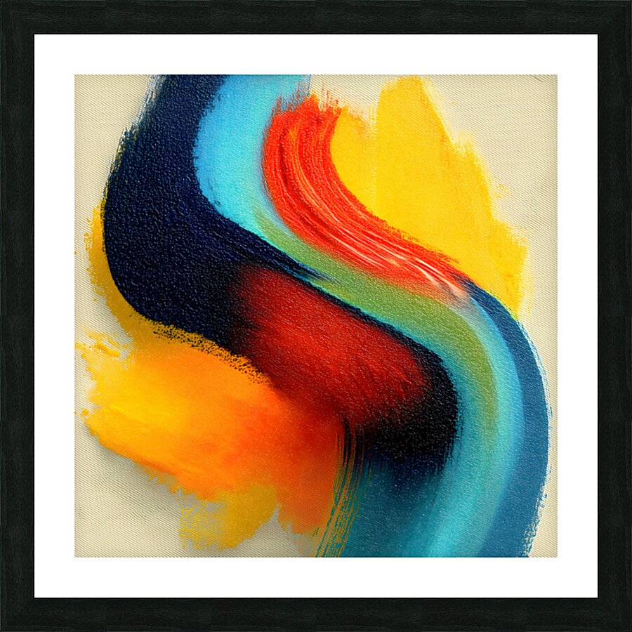 Chromatic Blocks VII – Patchwork Abstract Print Picture Frame print