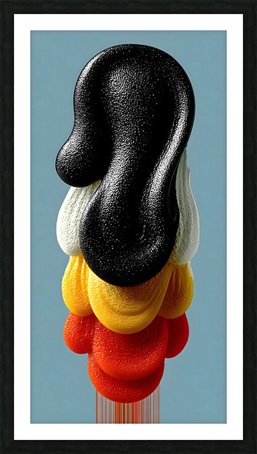 Color Stack Totem – Pop Abstract Sculpture Print Picture Frame print