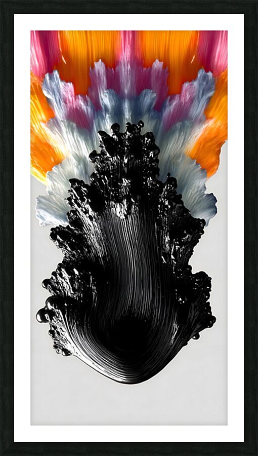 Chromaflare Plume – Abstract Paint Burst Print Picture Frame print