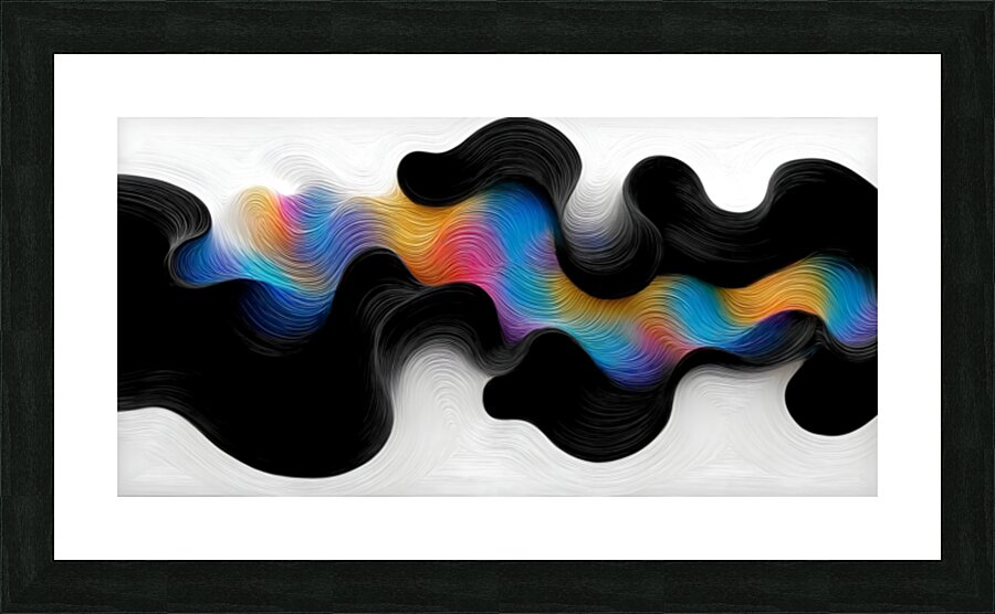 Spectrum Meander – Ribbon Flow Abstract Print Picture Frame print