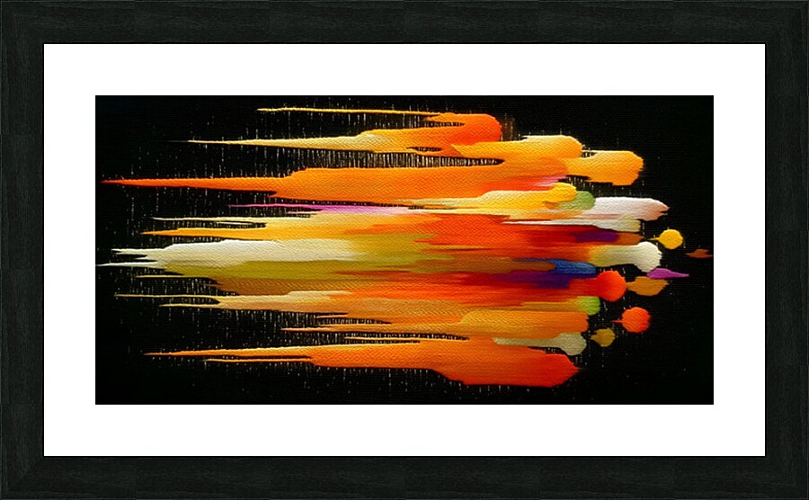 Sonic Strata – Horizontal Streaks Abstract Print Picture Frame print