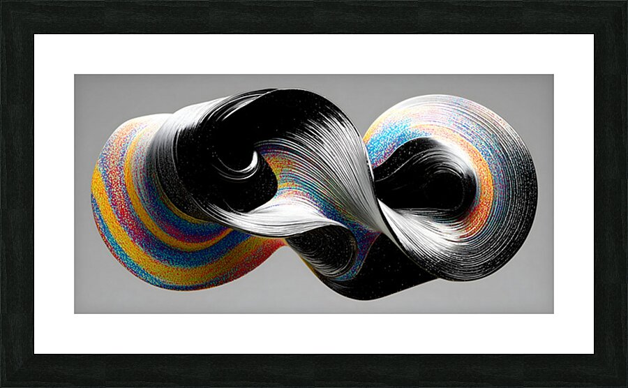 Continuum Loop – Monochrome Infinity Print Picture Frame print