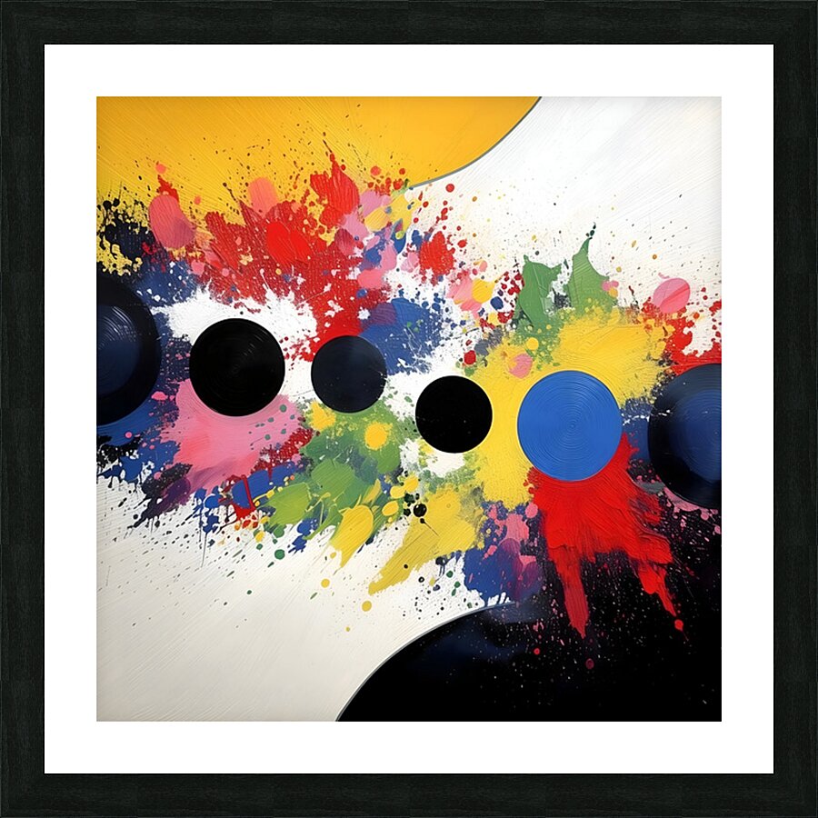 Orbital Dayglow – Splash & Orbs Abstract Print Picture Frame print