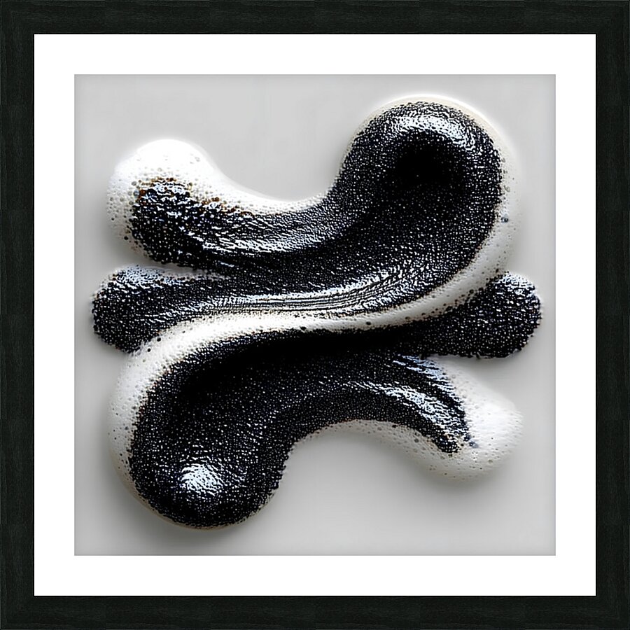 Duality Drip – Yin-Yang Abstract Print Picture Frame print