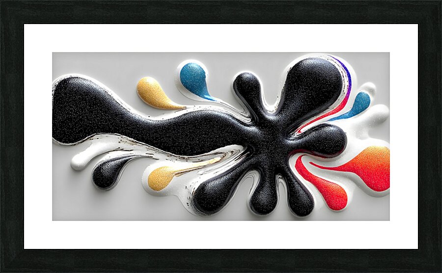 Melted Orbit – Playful Drip Abstract Print Picture Frame print