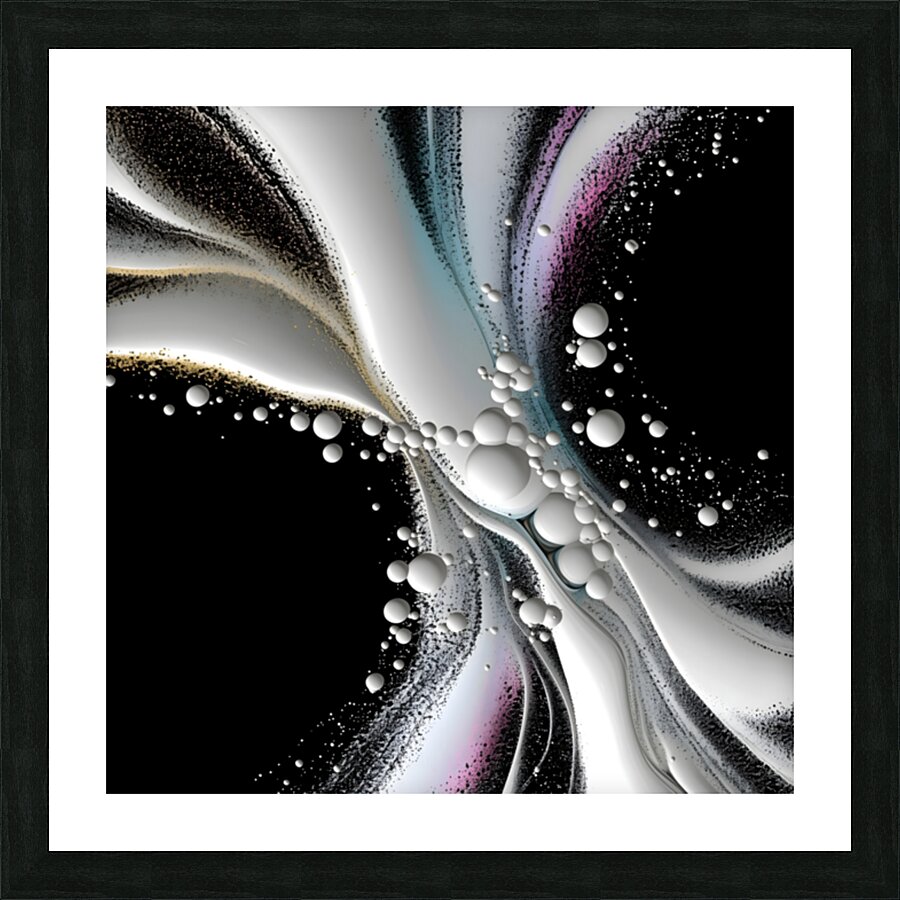 Stellar Ribbons – Cosmic Flow Abstract Print Impression et Cadre photo