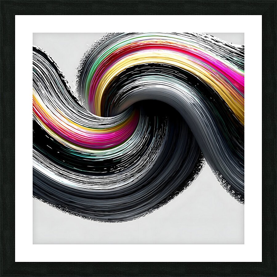 Chromatic Helix – Color-Twist Abstract Print Impression et Cadre photo