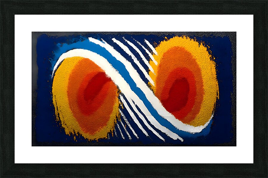 Tangerine Twins – Retro Pop Abstract Print Impression et Cadre photo
