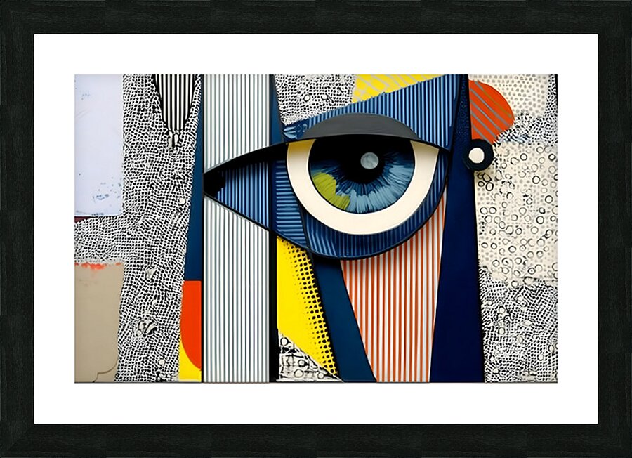 Golden Gaze – Abstract Portrait Eye Print Picture Frame print