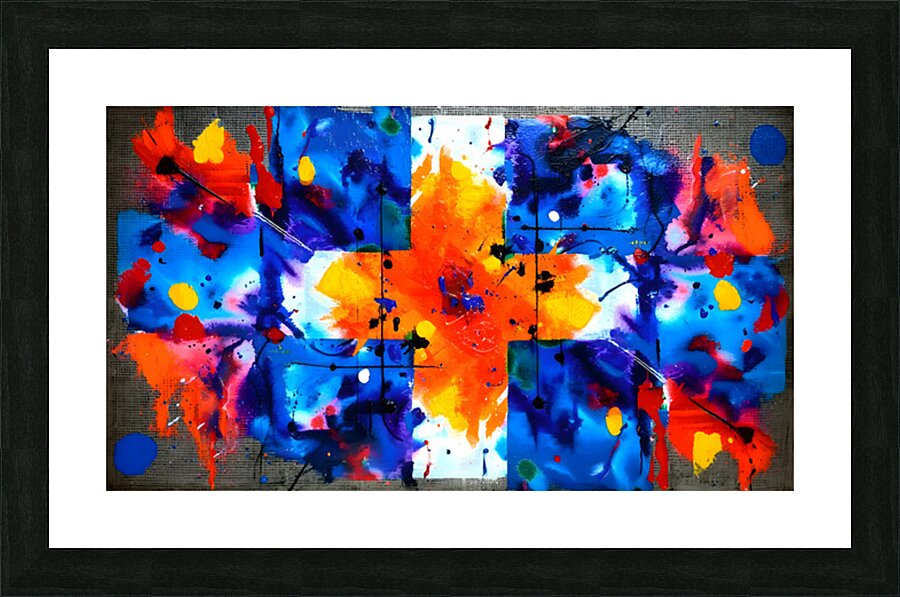 Petal Parade – Candy-Color Floral Abstract Print Picture Frame print