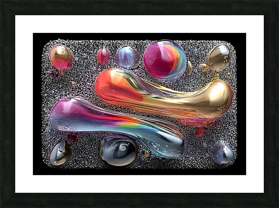 Space Jelly – Cosmic Surrealism Art Print Picture Frame print
