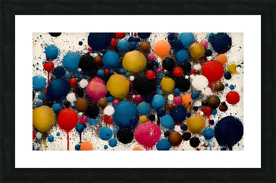 Balloon Room – Playful Pop-Color Abstract Print Picture Frame print