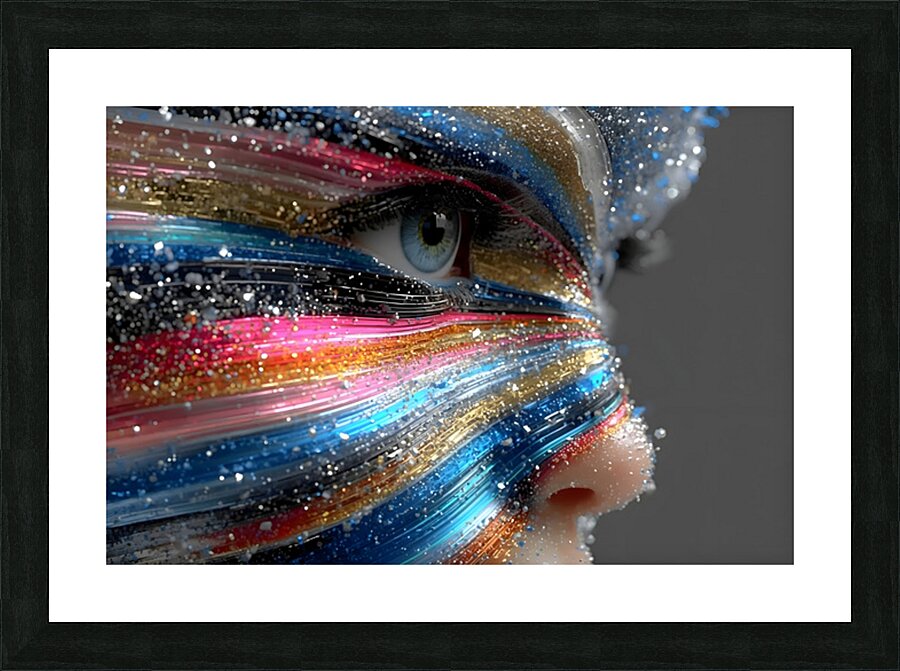 Starry Eyes – Cosmic Portrait Print Picture Frame print