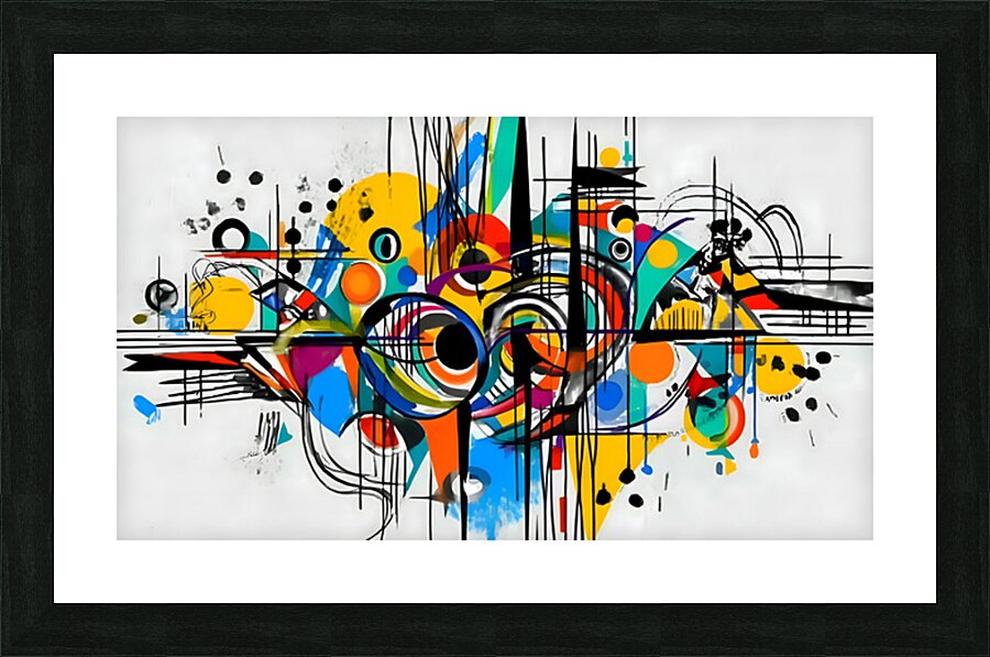 Tantrum – Explosive Line & Color Abstract Print Picture Frame print