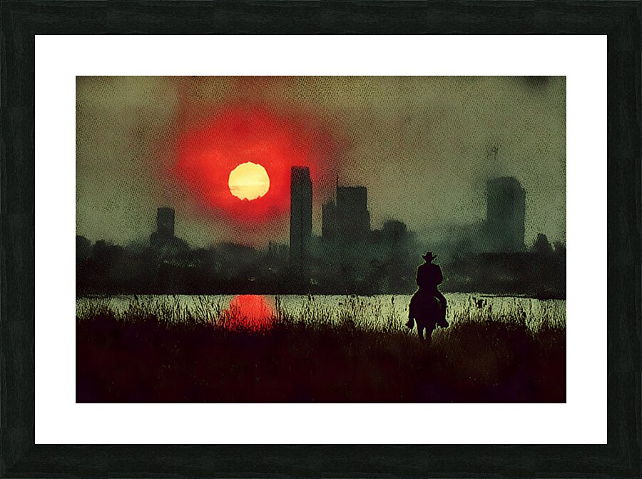 Urban Cowboy – Cinematic Urban Landscape Print Picture Frame print
