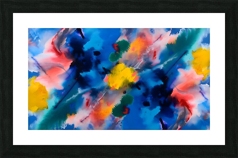 Prismatic Mist – Watercolor Cloud Abstract Print Picture Frame print
