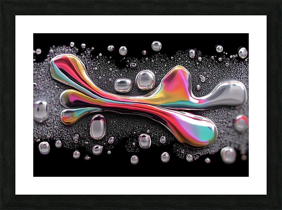 Chromatic Surge – Fluid Abstract Print Picture Frame print