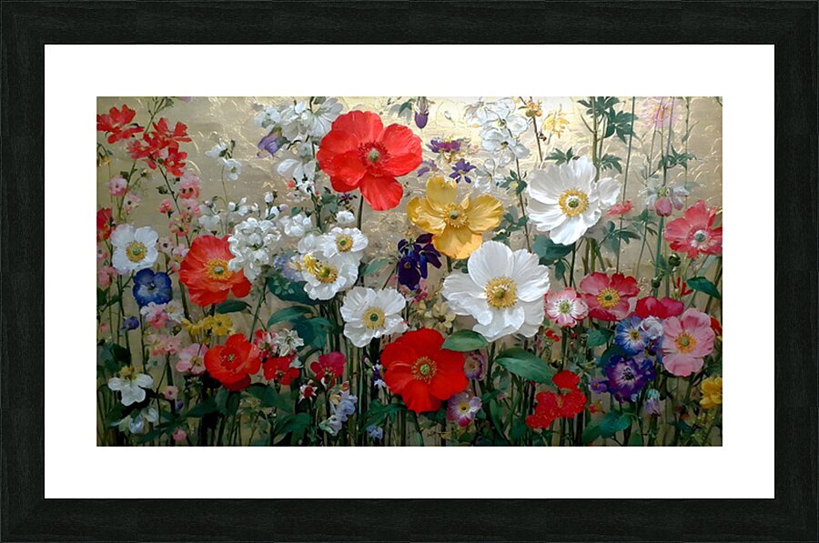 Poppy Reverie – Romantic Garden Art Print Picture Frame print