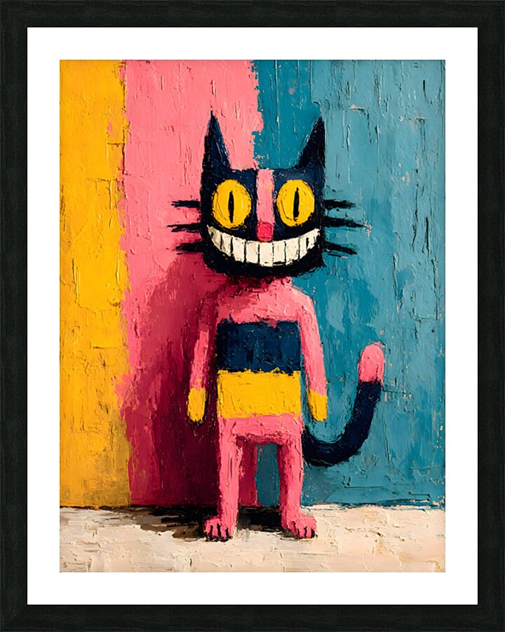 The Laughing Cat – Contemporary Pop Art Print Picture Frame print