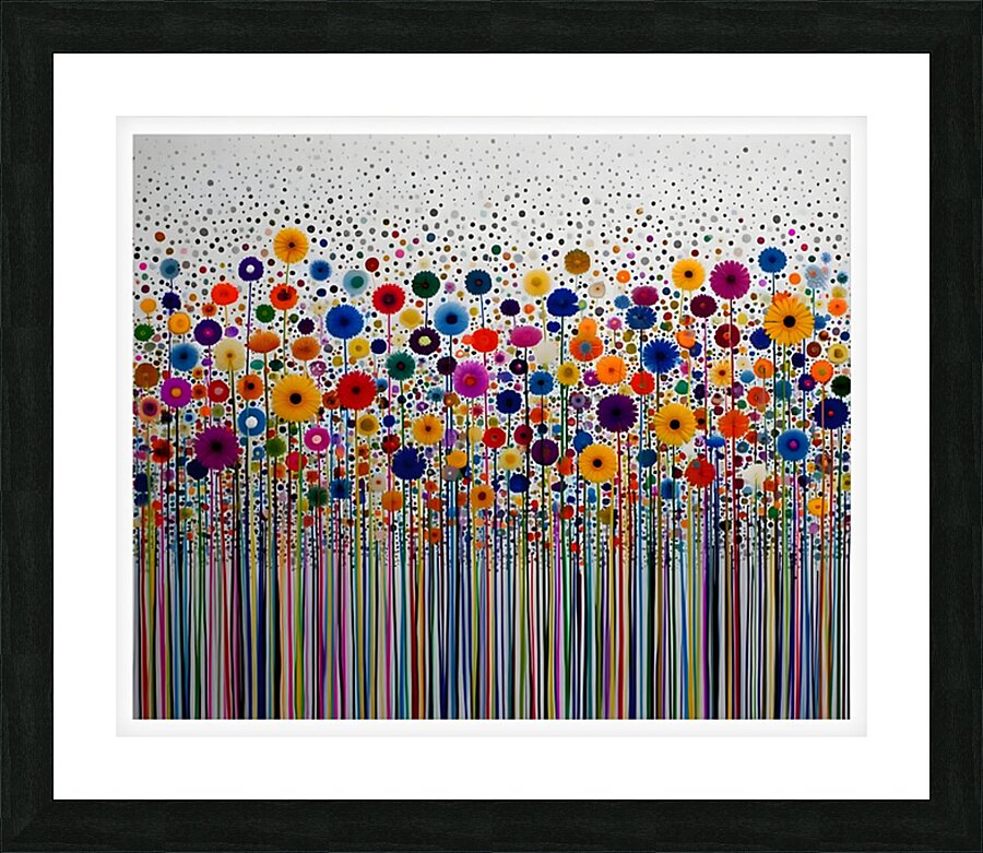A Field That Never Ends– Abstract Wildflowers Print Picture Frame print
