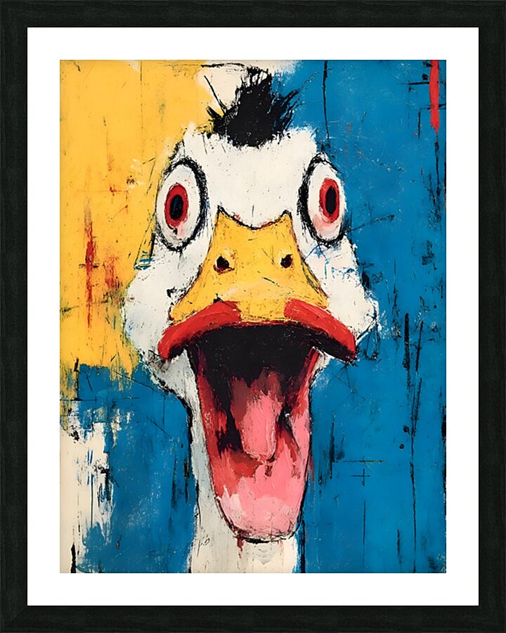 Quack Attack – Abstract Animal Portrait Print Picture Frame print