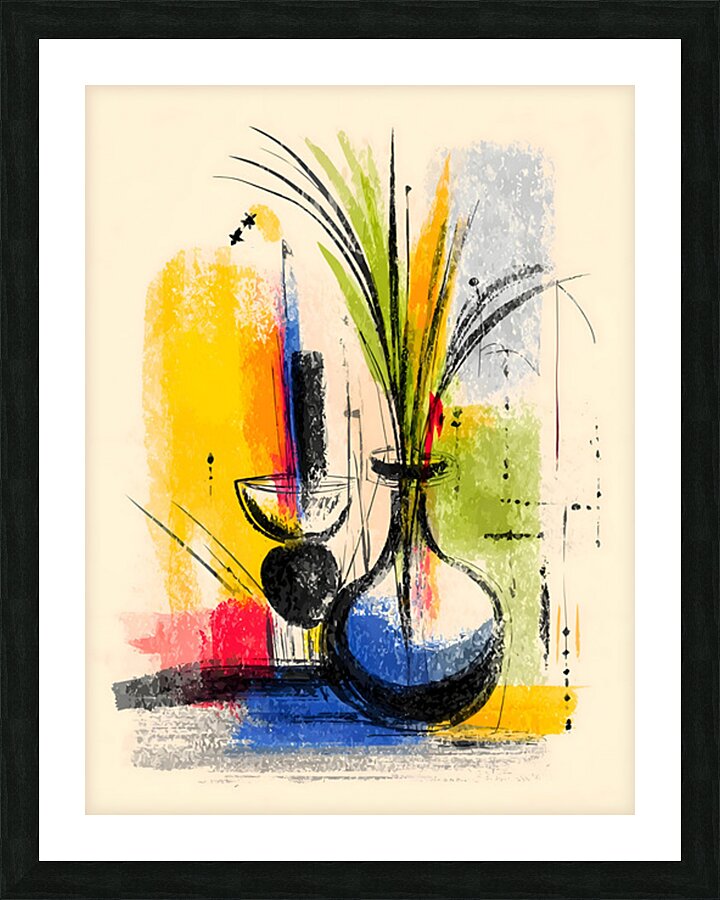Studio Still – Abstract Vase Composition Print Picture Frame print