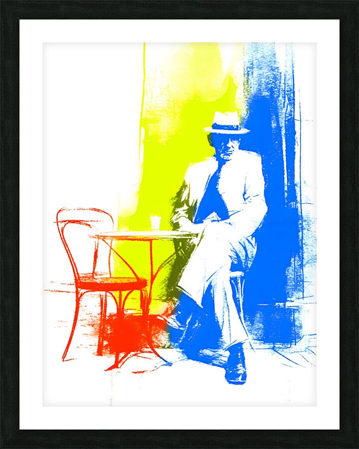 Cafe Chromatique – Modern Abstract Gentleman Print Picture Frame print