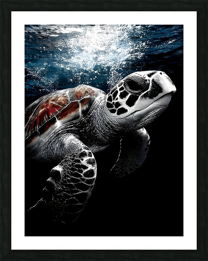 Depthlight – Sea Turtle Print Picture Frame print