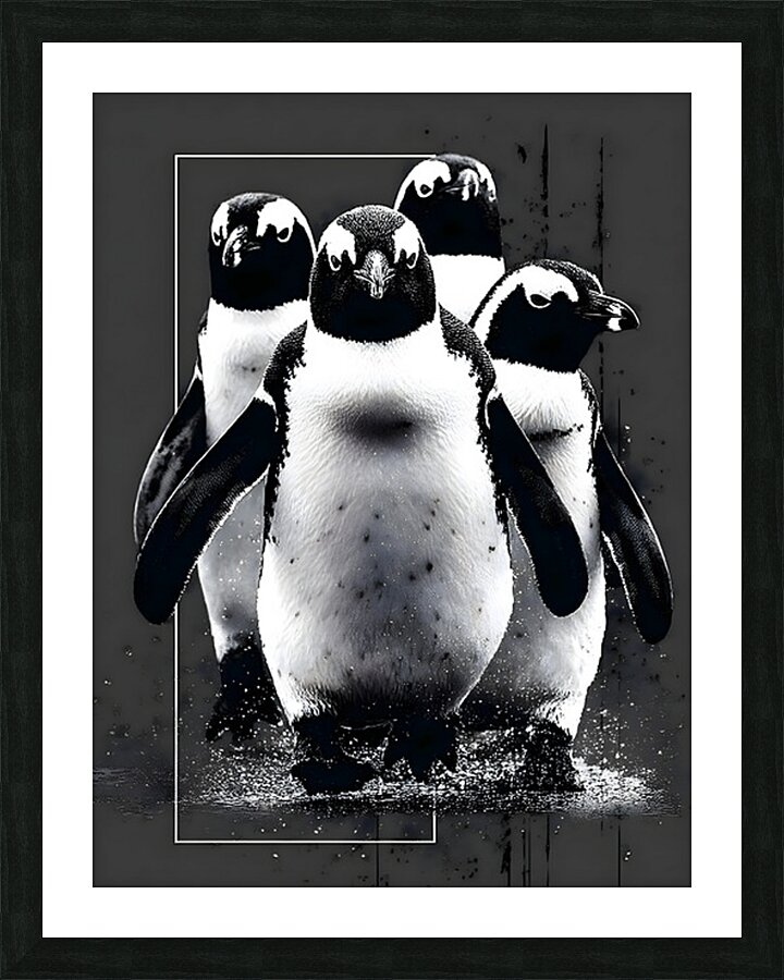 March of the Frost – Penguin Formation Print Impression et Cadre photo