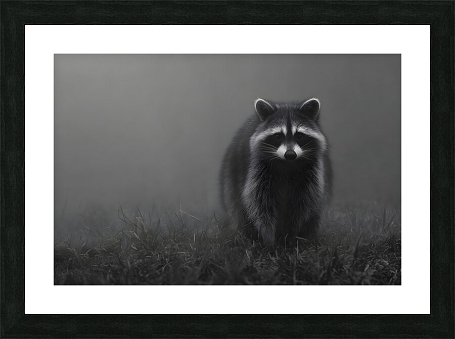 Mistwatcher - Raccoon Print Picture Frame print