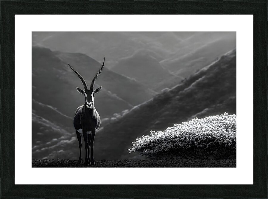 Silent Horn – Saola Print Picture Frame print