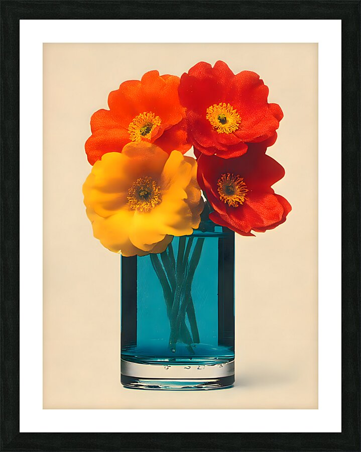 Amber Glass – Bold Bloom Print Impression et Cadre photo